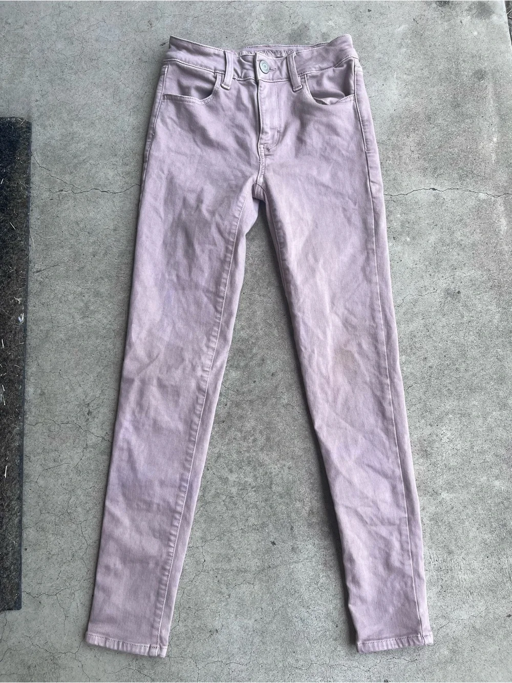 American Eagle Outfitters Pale Mauve Super Stretch Jeans Size 0